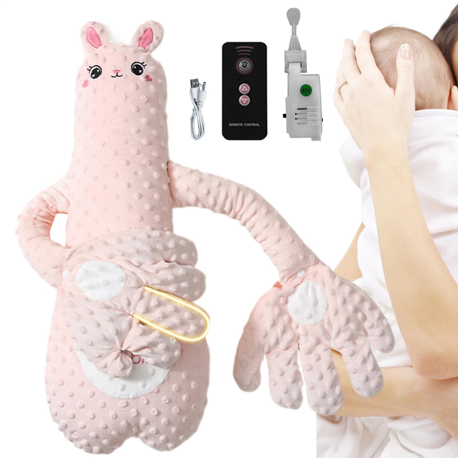 Baby Nursery Pillow - 赤ちゃん用スリーピングピロー、心地よい手のひらでなでる電動ベビーハンドピロー、リモコン付き