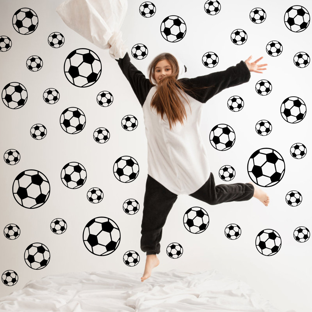 Baby Nursery Decals - 43 個サッカーウォールステッカー子供部屋子供の寝室ベビールームの装飾壁紙リムーバブルポスター家の装飾
