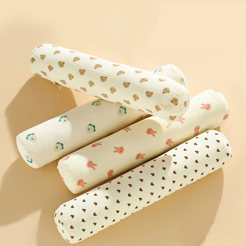 Convertible Crib Set - ラウンドベビー枕 ベビーベッド用ラウンドネック枕 1個セット かわいい漫画プリントベビー枕 赤ちゃんの形をした枕