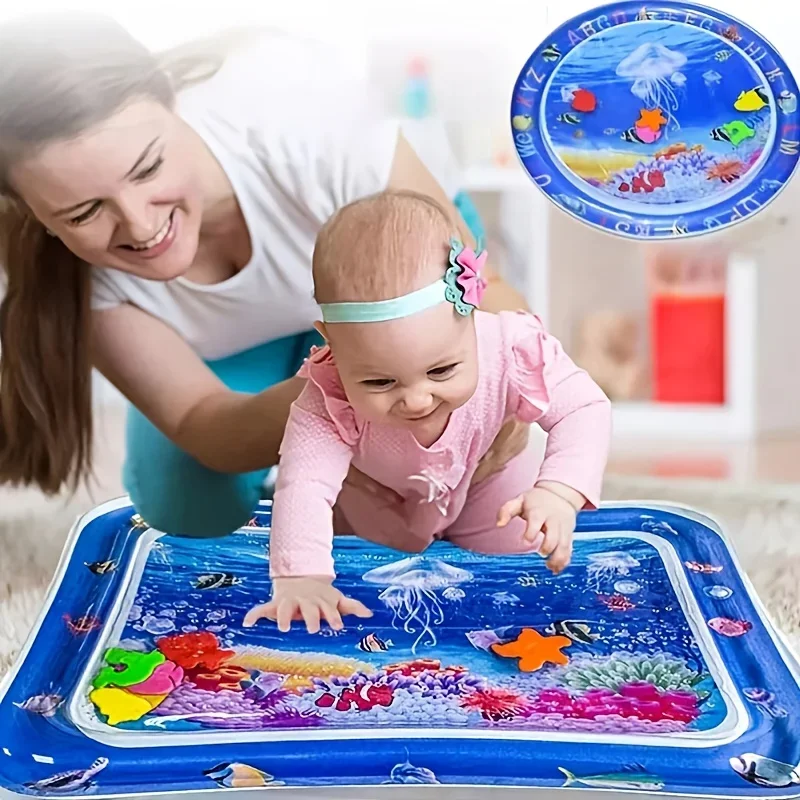 Baby Nursery Pillow - Infinno インフレータブルおなかタイムマット プレミアムベビープレイマット インフレータブルウォータークッション インタラクティブベビーおもちゃ 感覚発達用