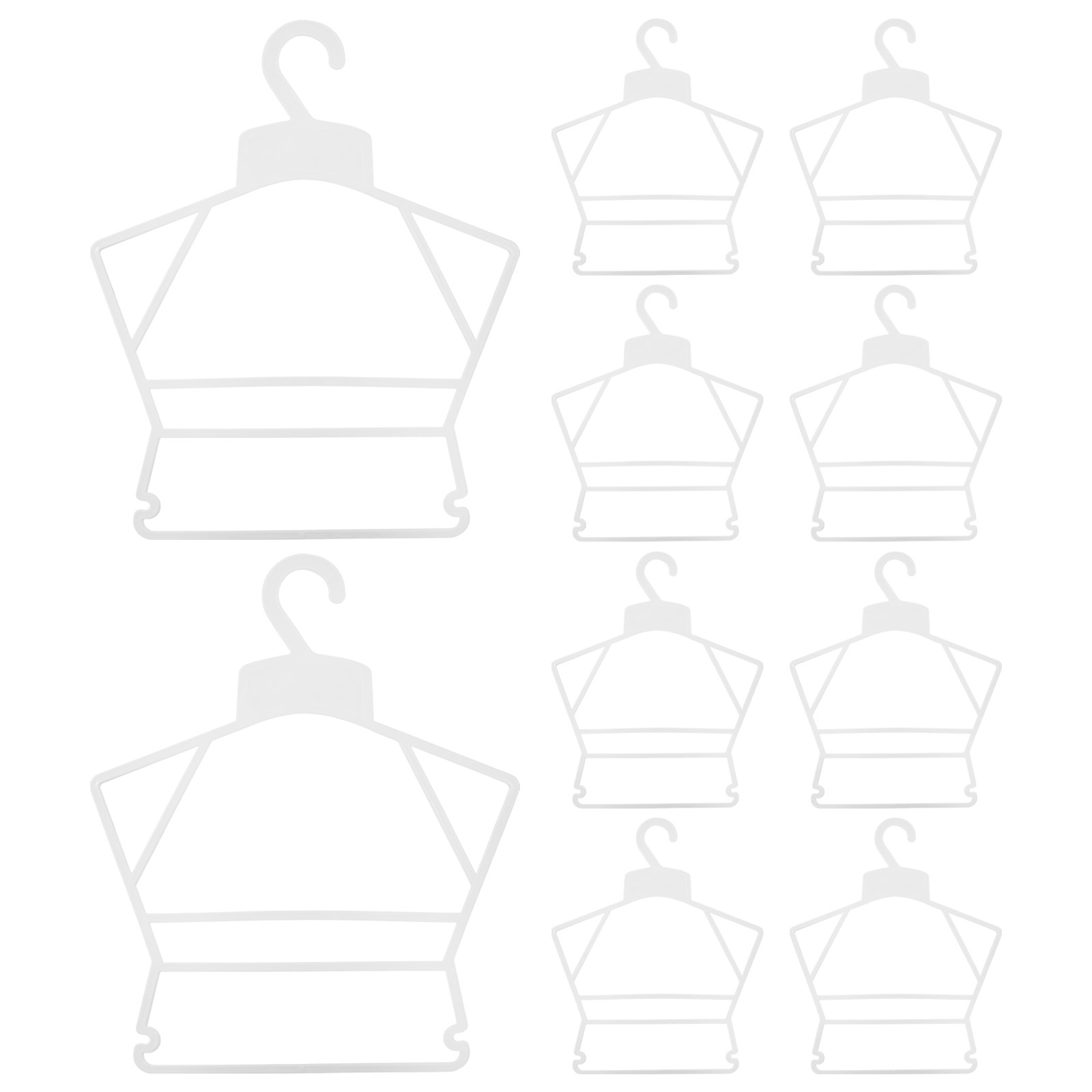 Closet Organizer Baby - 丈夫なプラスチック製子供用スーツハンガー 10個入り クローゼットオーガナイザーラック 安全で整理整頓され、長持ちするように設計されたベビー服収納用