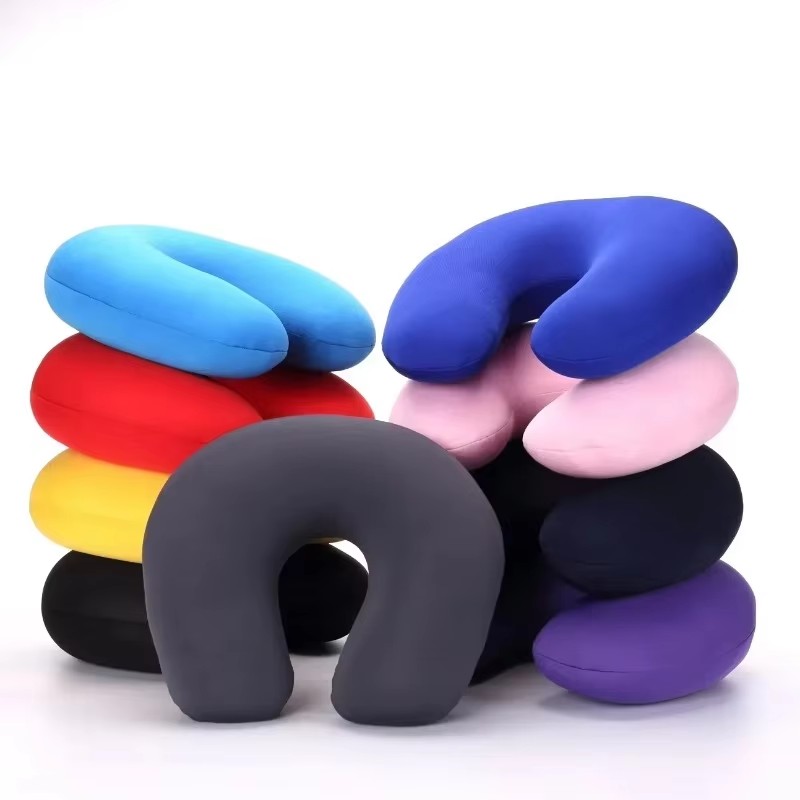 Baby Nursery Pillow - 1/3/4 個旅行枕車の航空飛行オフィスインフレータブルネックピローショートぬいぐるみカバー PVC サポートヘッドレストソフト看護クッション