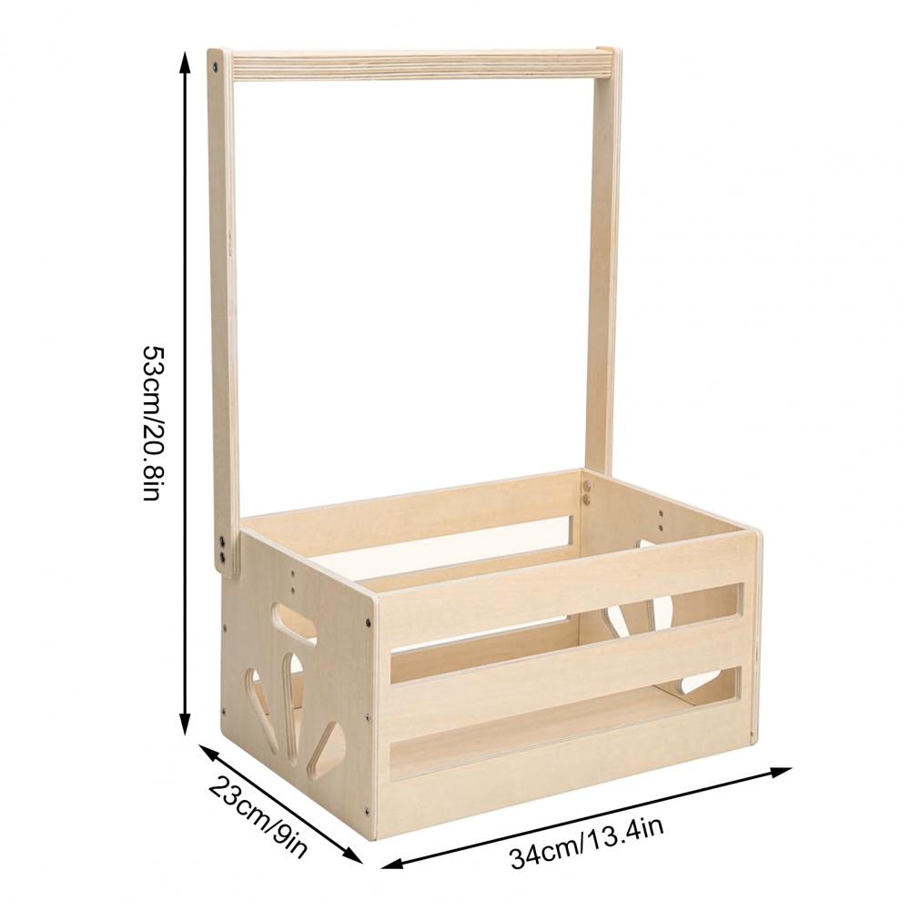 Closet Organizer Baby - 木製収納ラック ベビーシャワー用クレート 滑らかな縁 容量のある収納バスケット 簡単組み立て 子供部屋の整理整頓