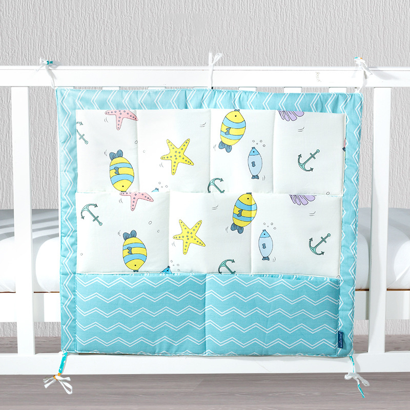 Baby Nursery Bedding Sets - コットンベビーベッドハンギング収納バッグ,新生児用寝具セット,おむつオーガナイザー,おもちゃポケット,50x60cm