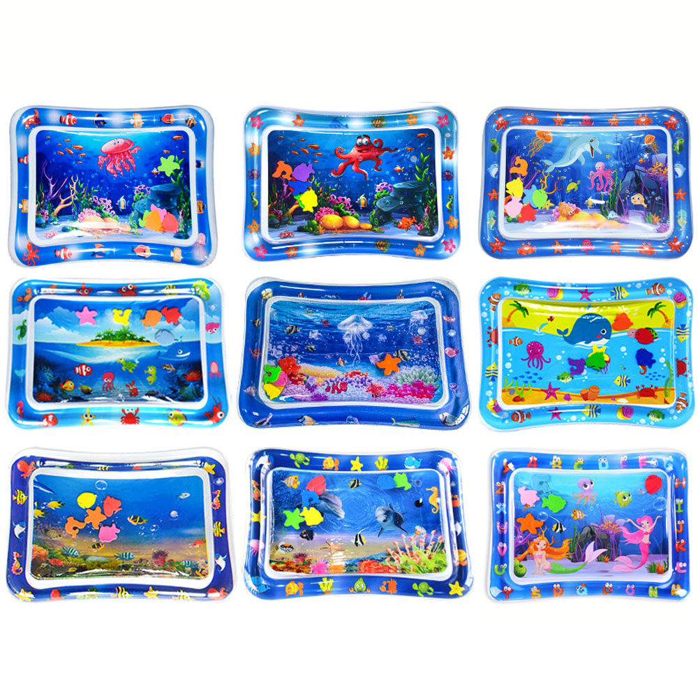 Baby Nursery Cushion - 1pc インフレータブル PVC プレイマットベビープレイ水マット幼児パッド子供の早期教育活動おもちゃマットクッションギフト
