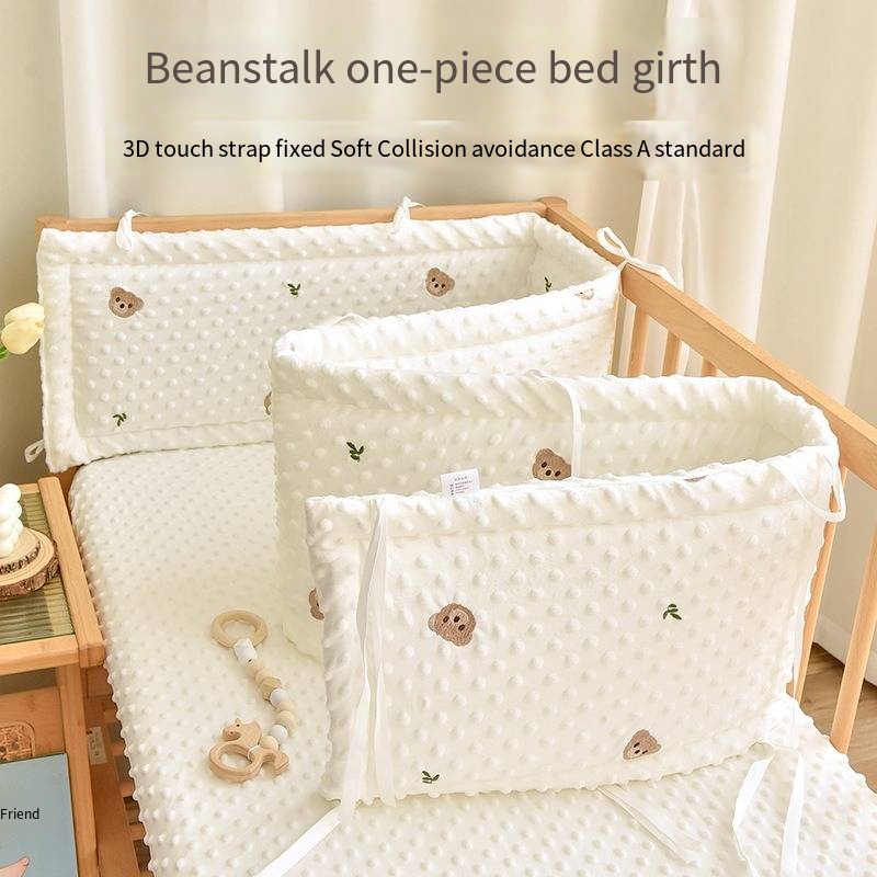 Bed Rail Toddler - ベビーベッドフェンス綿ベッド保護手すり厚みのあるバンパーベビーベッド周りプロテクターベビールームの装飾無地