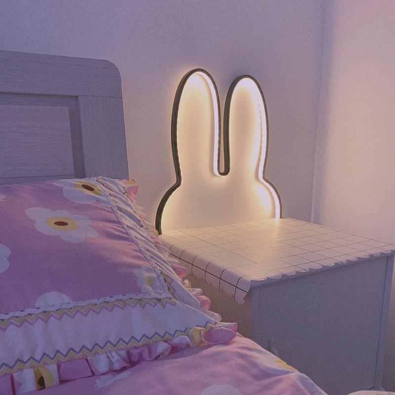 Baby Nursery Light - かわいいLEDウサギウォールライト、USB電源、ベビーデスクテーブルランプ、寝室のベッドサイド、子供部屋、家の装飾、雰囲気照明