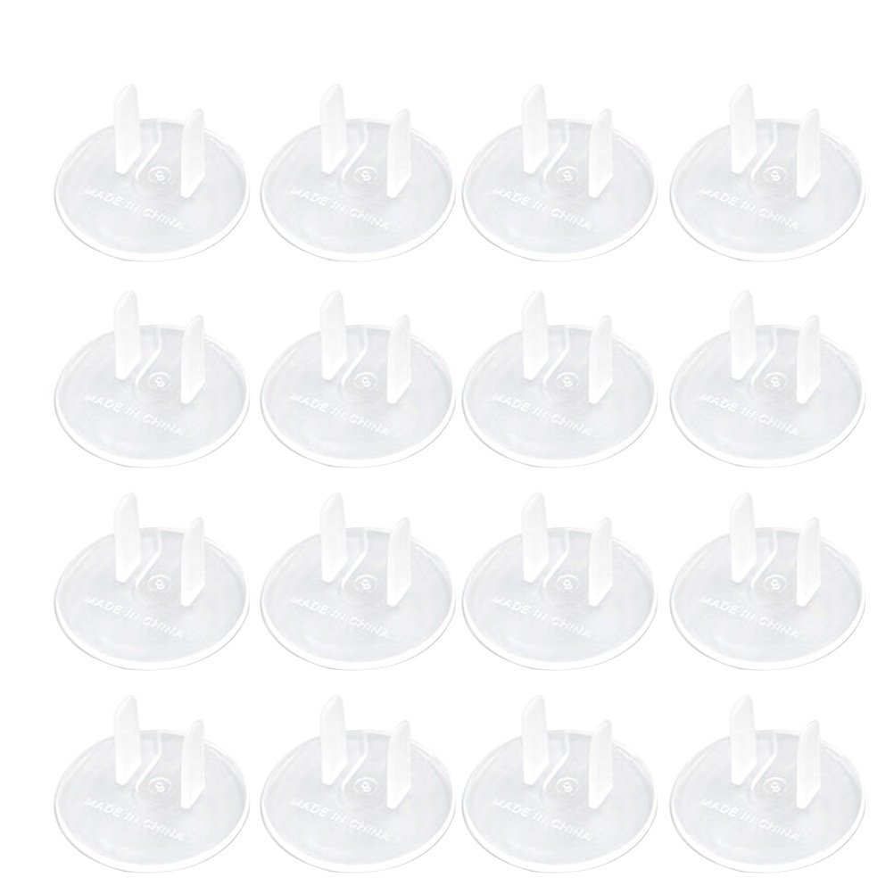 Baby Nursery Outlet - 32個入り 透明ソケットカバー ベビープルーフコンセントプロテクター 丈夫なプルハンドルロック解除デザイン 子供に安全な家庭用および保育園用