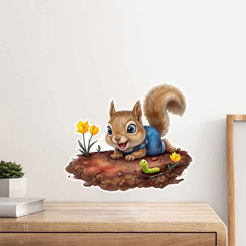 ウッドランドベイビーインガーデン壁画ステッカー - 子供部屋 - Baby Nursery Mural Wallpaper のレビューと価格