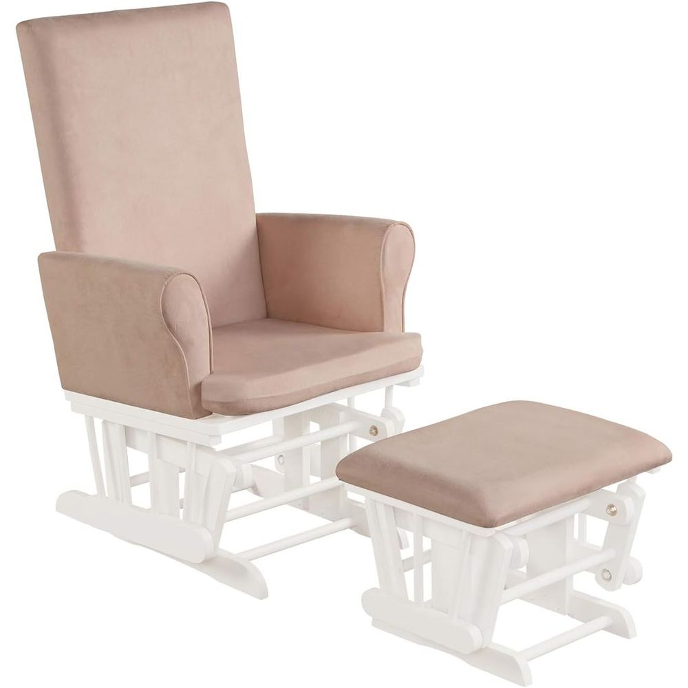 ベビーグライダーとオットマンクッションセット、木製ベビーロッ - Baby Nursery Cushion のレビューと価格