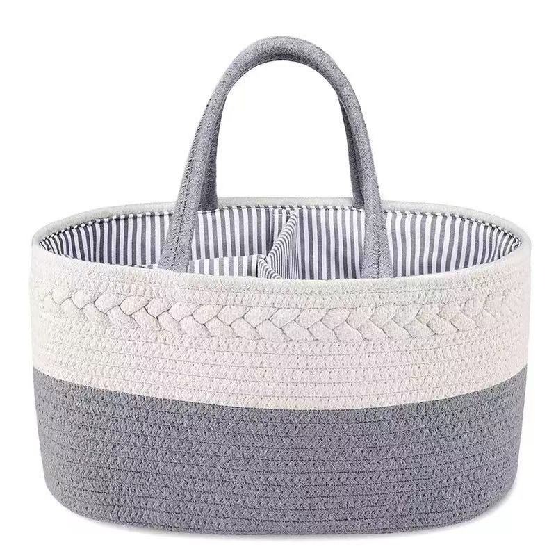 持ち運び可能なベビーおむつ収納バスケット（タッセル付き）、手 - Baby Nursery Basket のレビューと価格