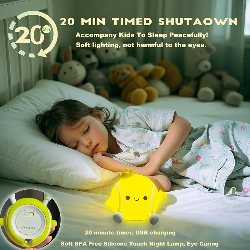 かわいいテニスナイトライトシリコン保育園用睡眠ランプタッチコ - Baby Nursery Light のレビューと価格