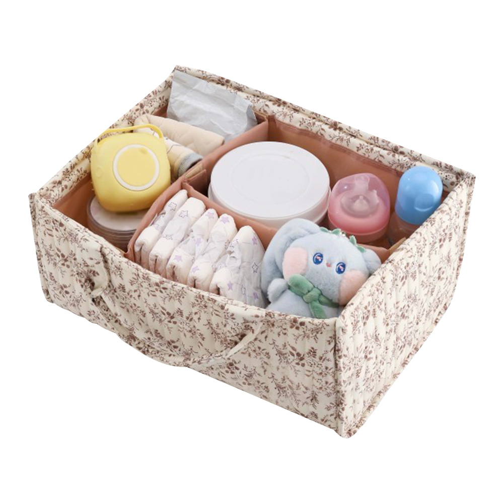花柄の保育園用収納バスケット、取り外し可能な仕切り付き、おむ - Baby Nursery Basket のレビューと価格
