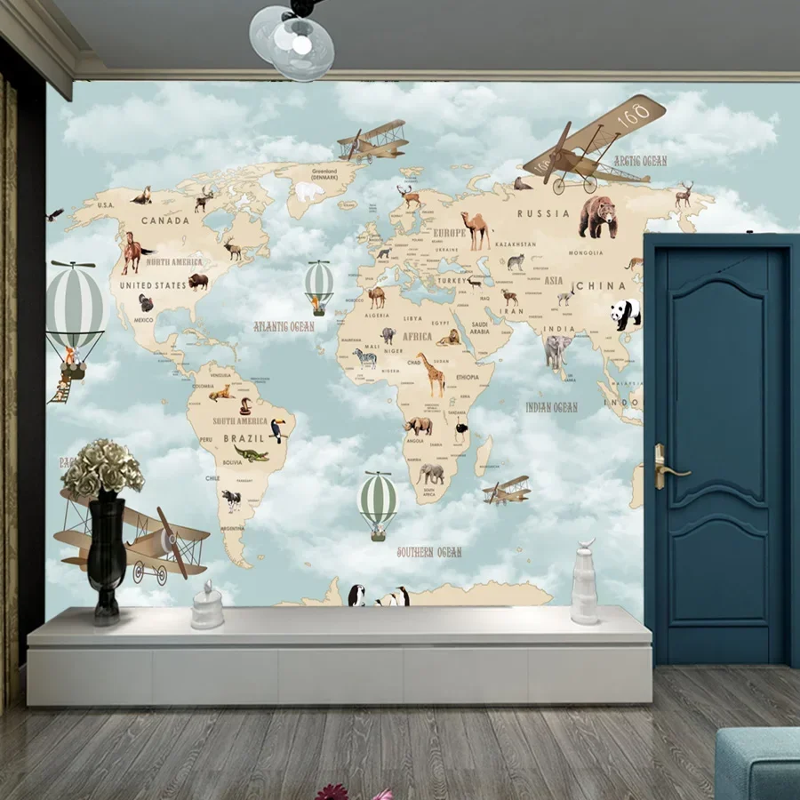 壁紙 ホームデコレーション アート 剥がして貼るだけの壁紙  - Baby Nursery Mural Wallpaper のレビューと価格