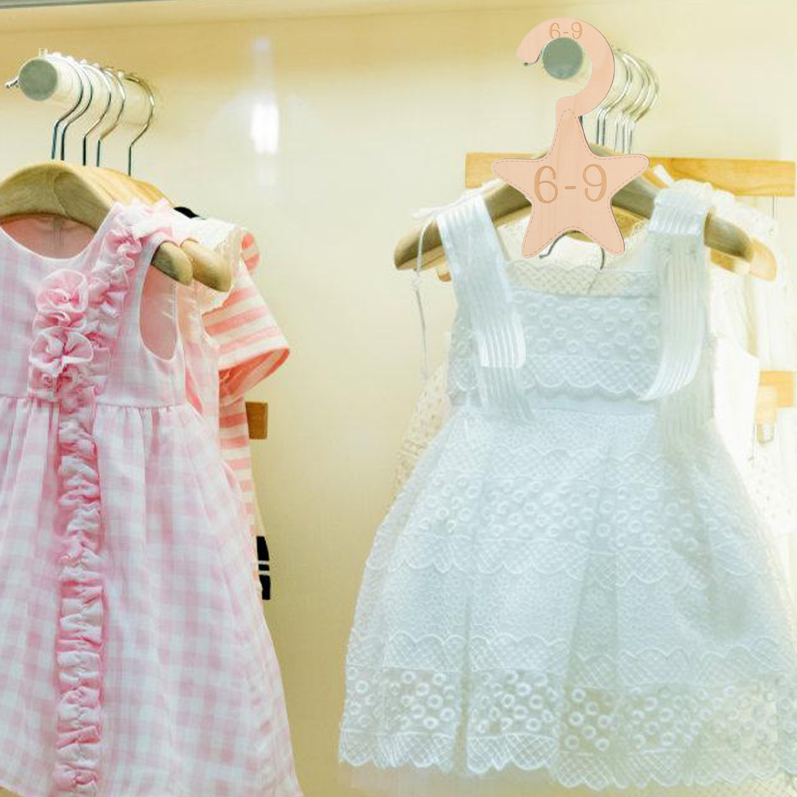 7個入り木製ベビークローゼット仕切りセット 新生児から幼児ま - Closet Organizer Baby のレビューと価格