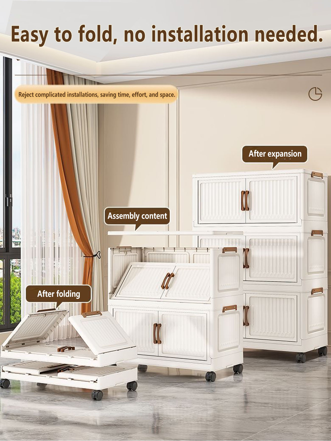 厚みのある折りたたみ式多層収納キャビネット、家庭用寝室ベビー - Closet Organizer Baby のレビューと価格