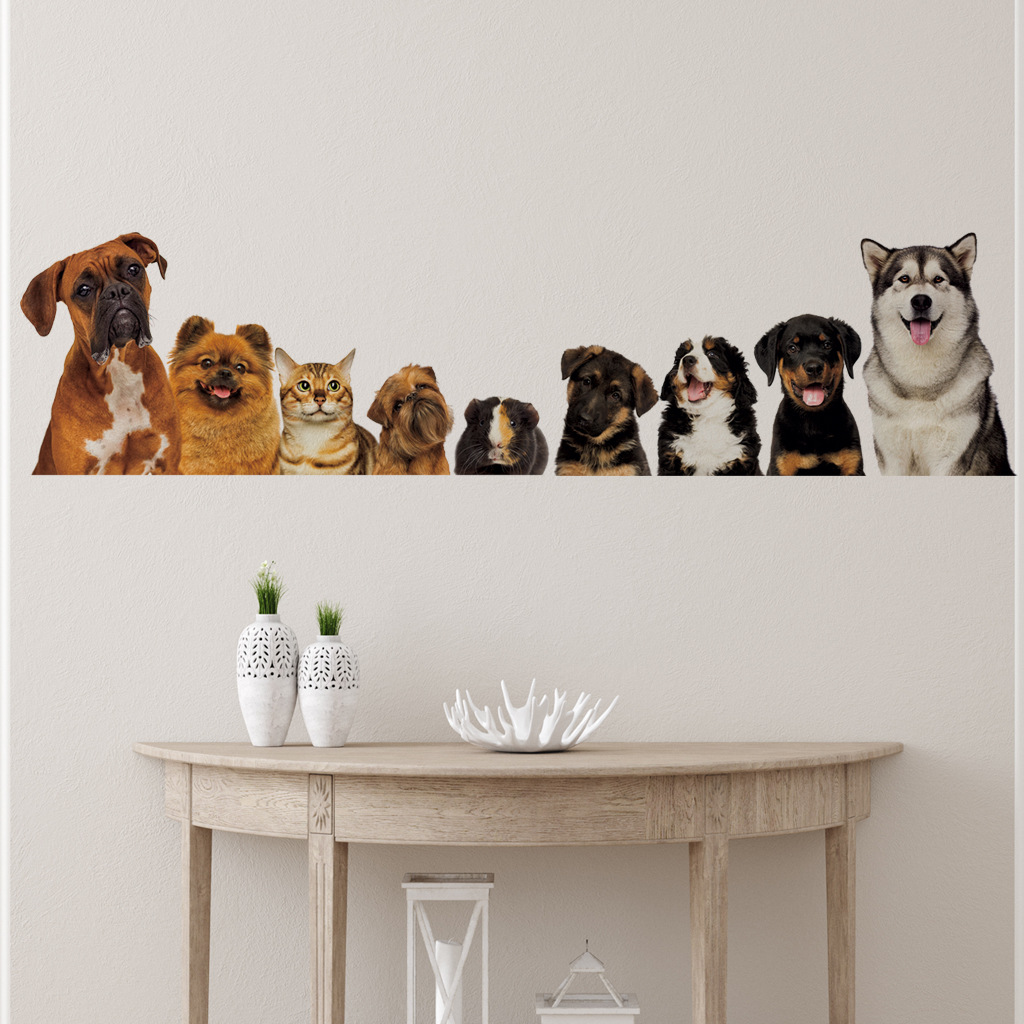 かわいい猫と犬のウォールステッカー,家の装飾,壁紙,楽しい, - Baby Nursery Decals のレビューと価格