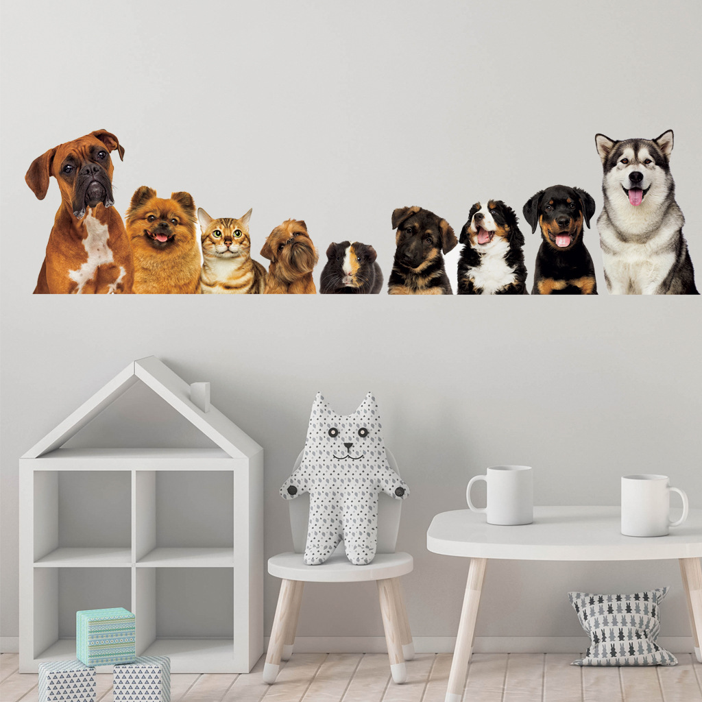 かわいい猫と犬のウォールステッカー,家の装飾,壁紙,楽しい, - Baby Nursery Decals のレビューと価格