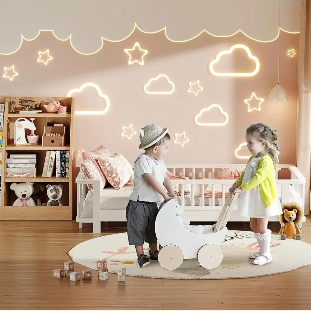 子供と幼児向けの柵付き無垢材ツインベッド、薄型デザイン - Bed Rail Toddler のレビューと価格