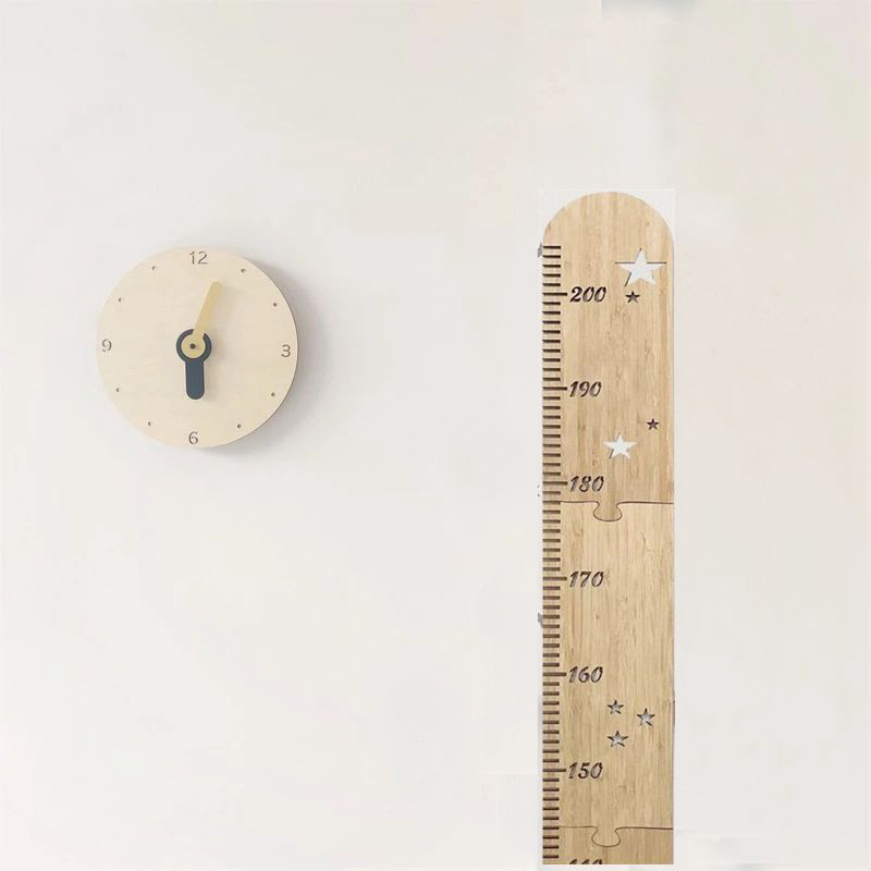 5 枚北欧木製子供の身長成長チャート定規ベビー子供身長ゲージ - Baby Nursery Ornaments のレビューと価格