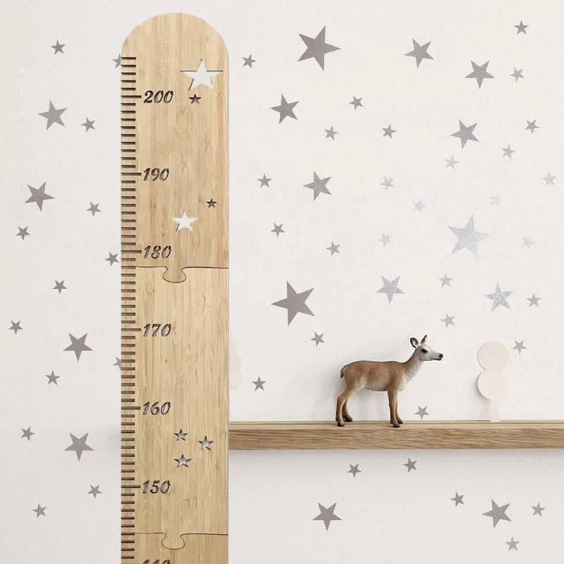 5 枚北欧木製子供の身長成長チャート定規ベビー子供身長ゲージ - Baby Nursery Ornaments のレビューと価格