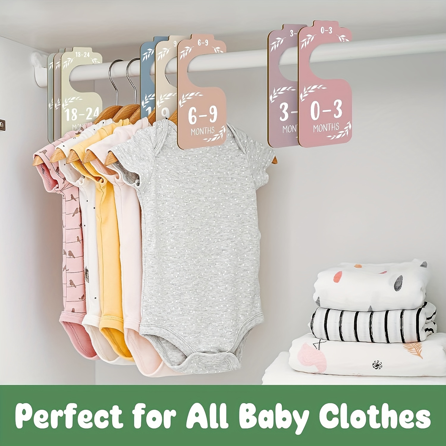 8 個の木製ベビークローゼットディバイダーベビー服オーガナイ - Closet Organizer Baby のレビューと価格