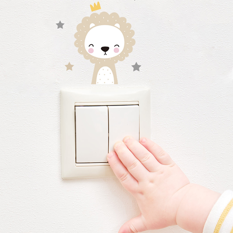 6 ピース/セット自由奔放に生きるカラーかわいい笑顔漫画動物 - Baby Nursery Sets のレビューと価格