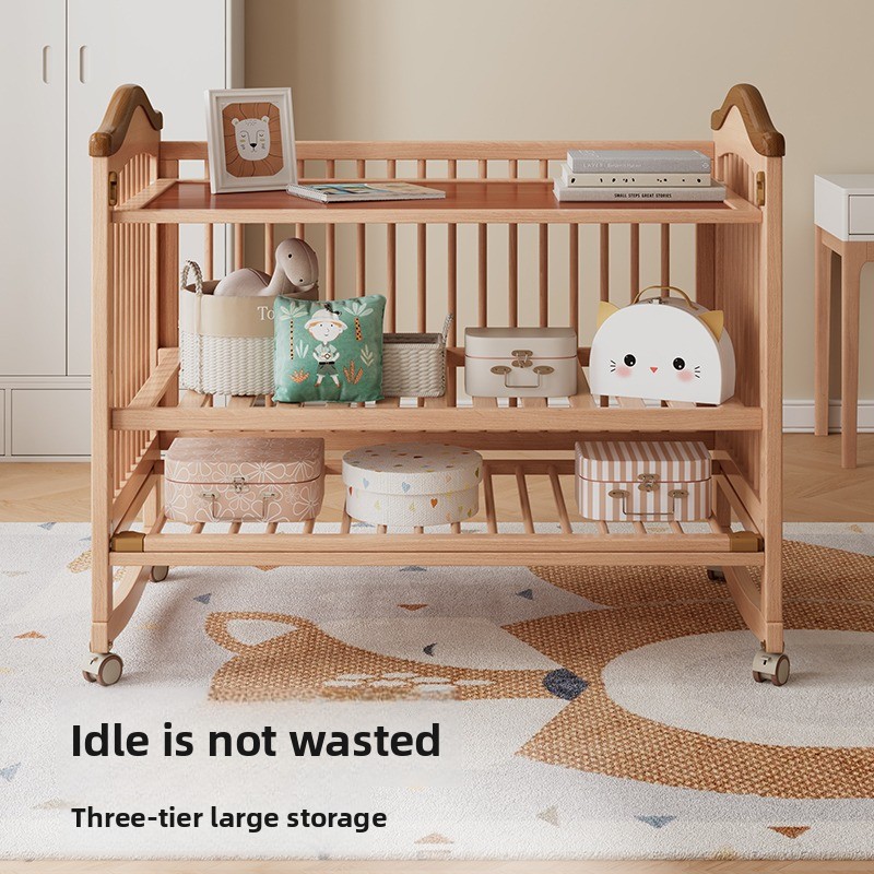 無垢材ベビーベッド 高さ調節可能 コンバーチブル添い寝ベッド - Convertible Crib Set のレビューと価格