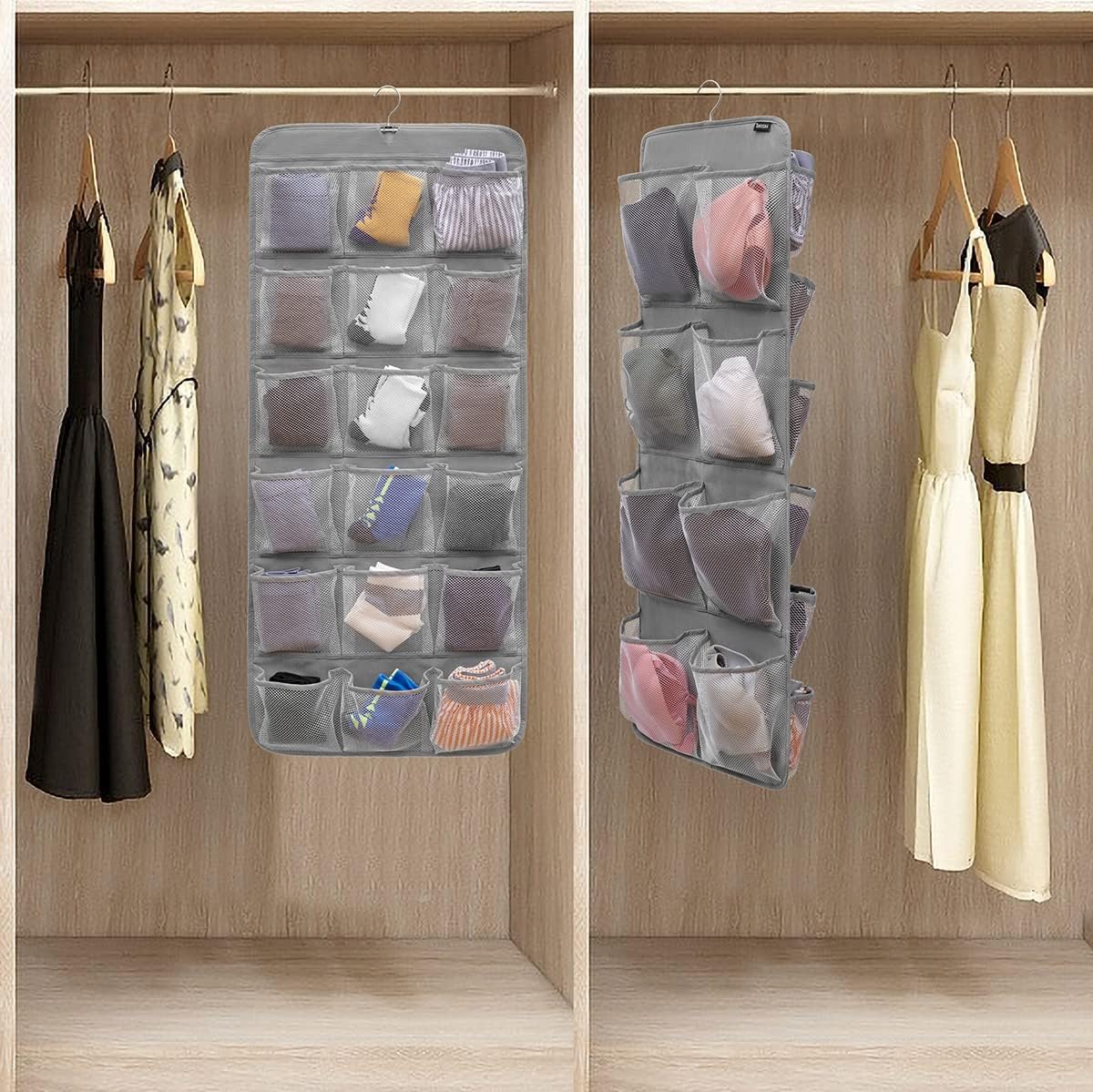 両面吊り下げ式クローゼットオーガナイザー、靴下、下着、ブラジ - Closet Organizer Baby のレビューと価格