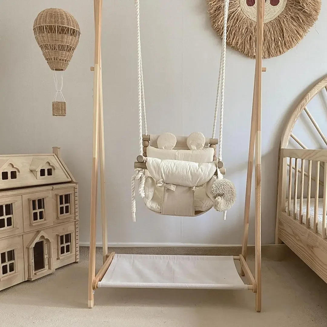 ベビー室内ハンギングスイング、幼児用ハンギングチェア、小型バ - Baby Nursery Basket のレビューと価格