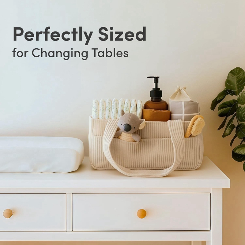 おむつ交換台用ベビーおむつオーガナイザー - スタイリッシュ - Baby Nursery Basket のレビューと価格