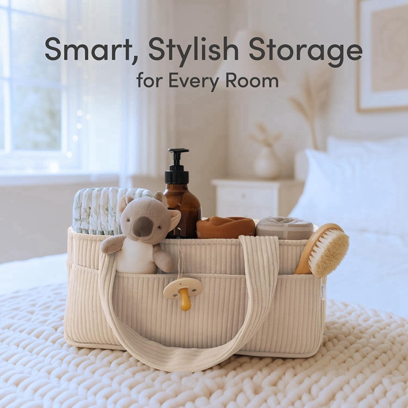 おむつ交換台用ベビーおむつオーガナイザー - スタイリッシュ - Baby Nursery Basket のレビューと価格