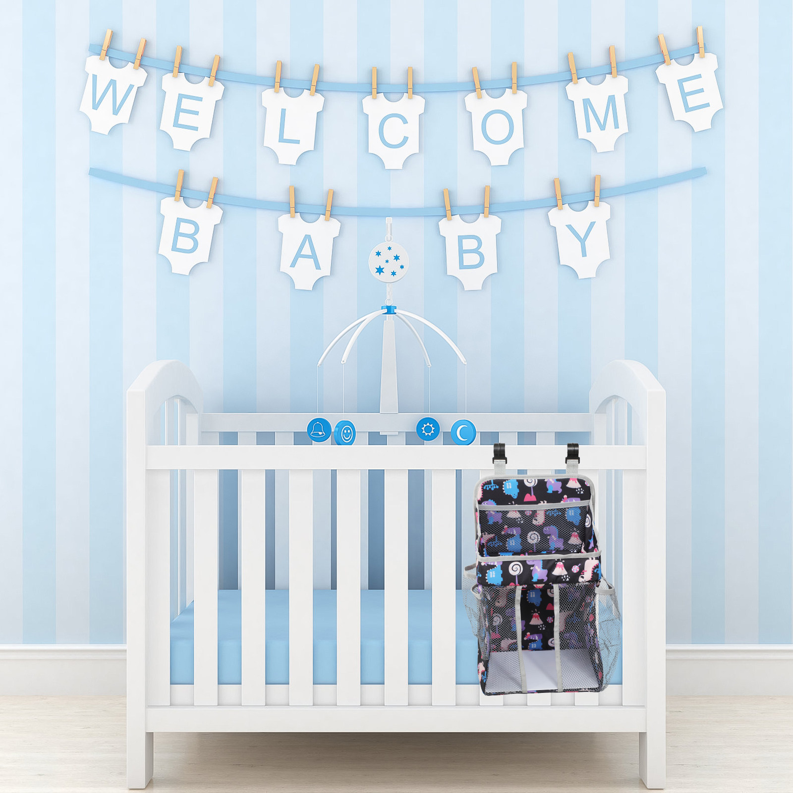 おむつバッグ 保育園収納 ベビーベッドポーチ クレードル吊り - Baby Nursery Organizer のレビューと価格
