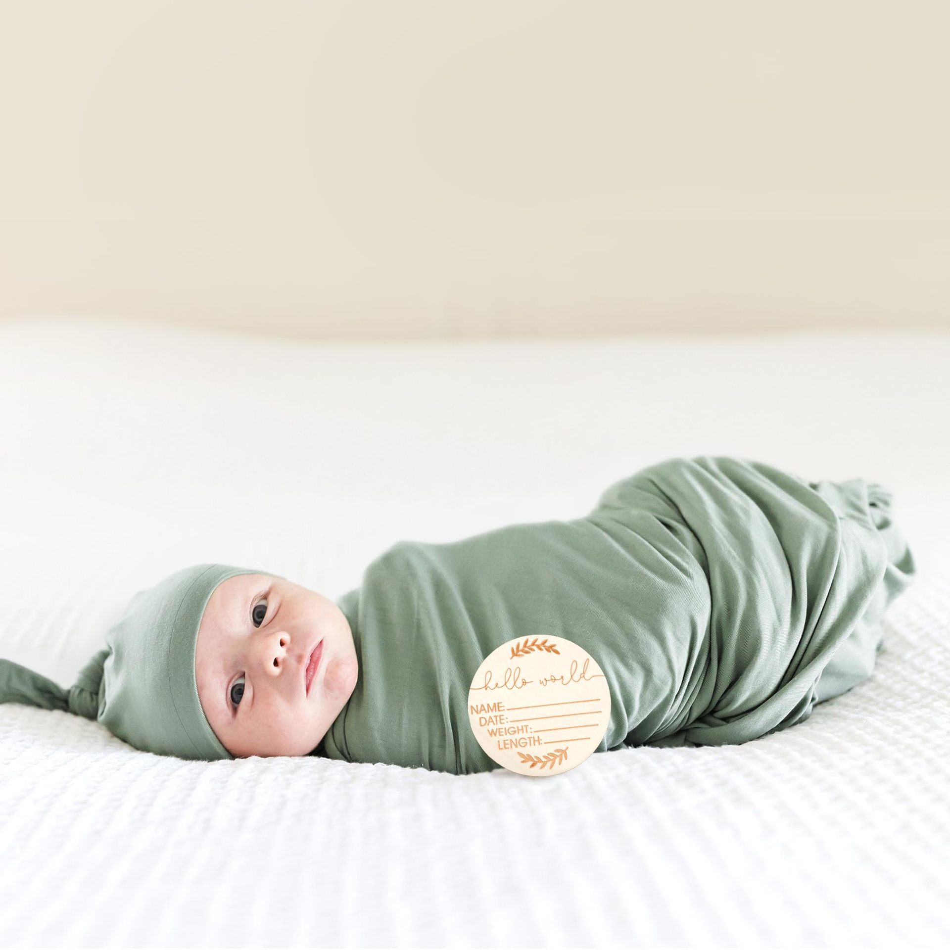 新生児用おくるみとお揃いのヘッドバンドと帽子のセット、ベビー - Baby Nursery Sets のレビューと価格