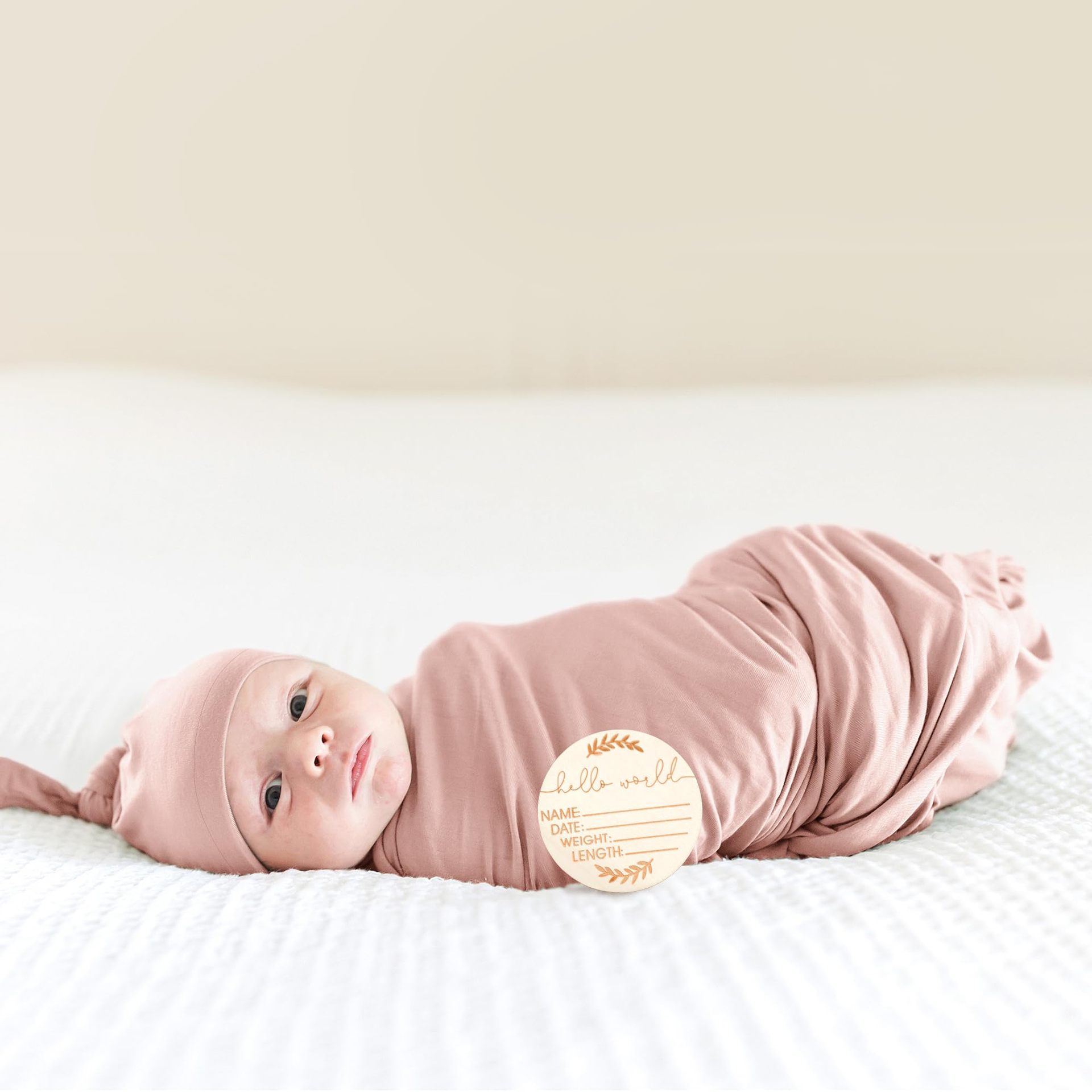 新生児用おくるみとお揃いのヘッドバンドと帽子のセット、ベビー - Baby Nursery Sets のレビューと価格