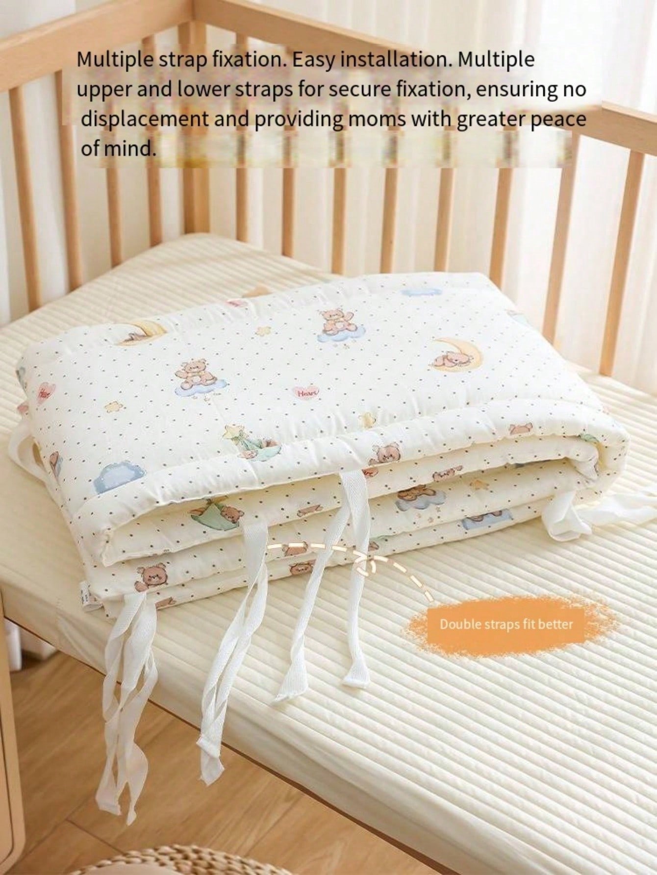 ベビーバンパー ベビーベッドバンパー保護ベッド枕クッション  - Bed Rail Toddler のレビューと価格