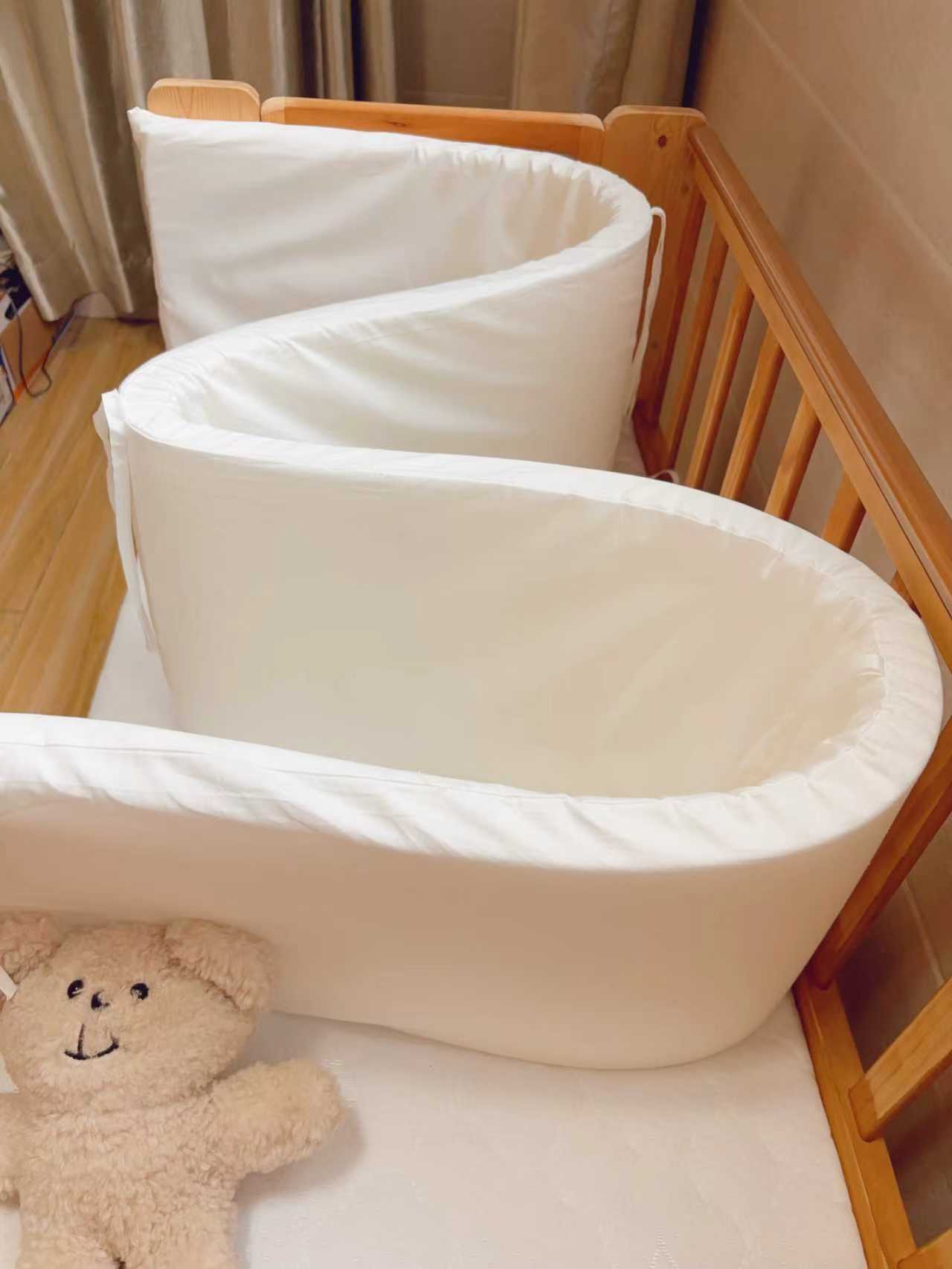北欧スターベビーベッド肥厚衝突防止パッドジッパーデザインワン - Convertible Crib Set のレビューと価格