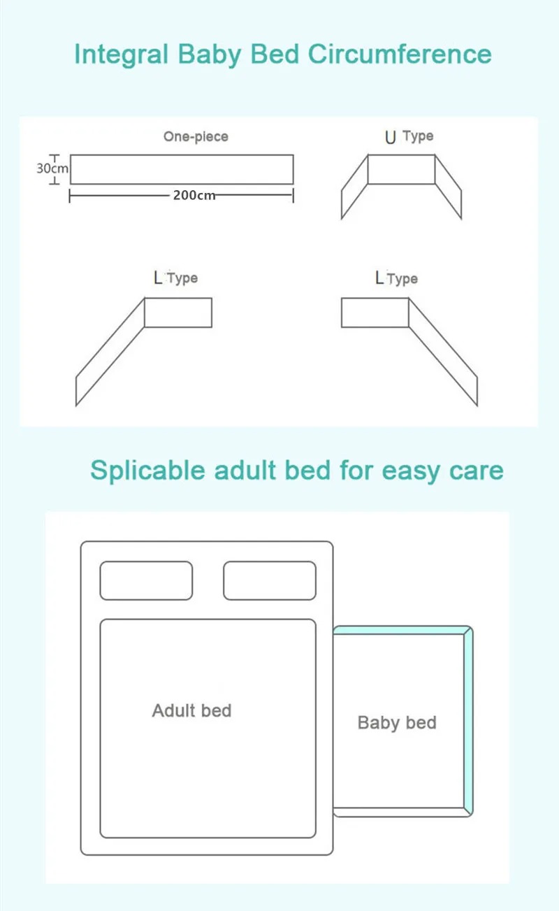 北欧スターベビーベッド肥厚衝突防止パッドジッパーデザインワン - Convertible Crib Set のレビューと価格