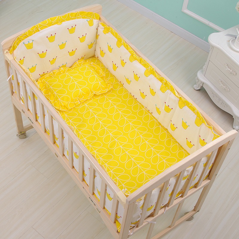 漫画のベッドリネンセット,綿のベッドリネン,ベッドフェンス, - Convertible Crib Set のレビューと価格