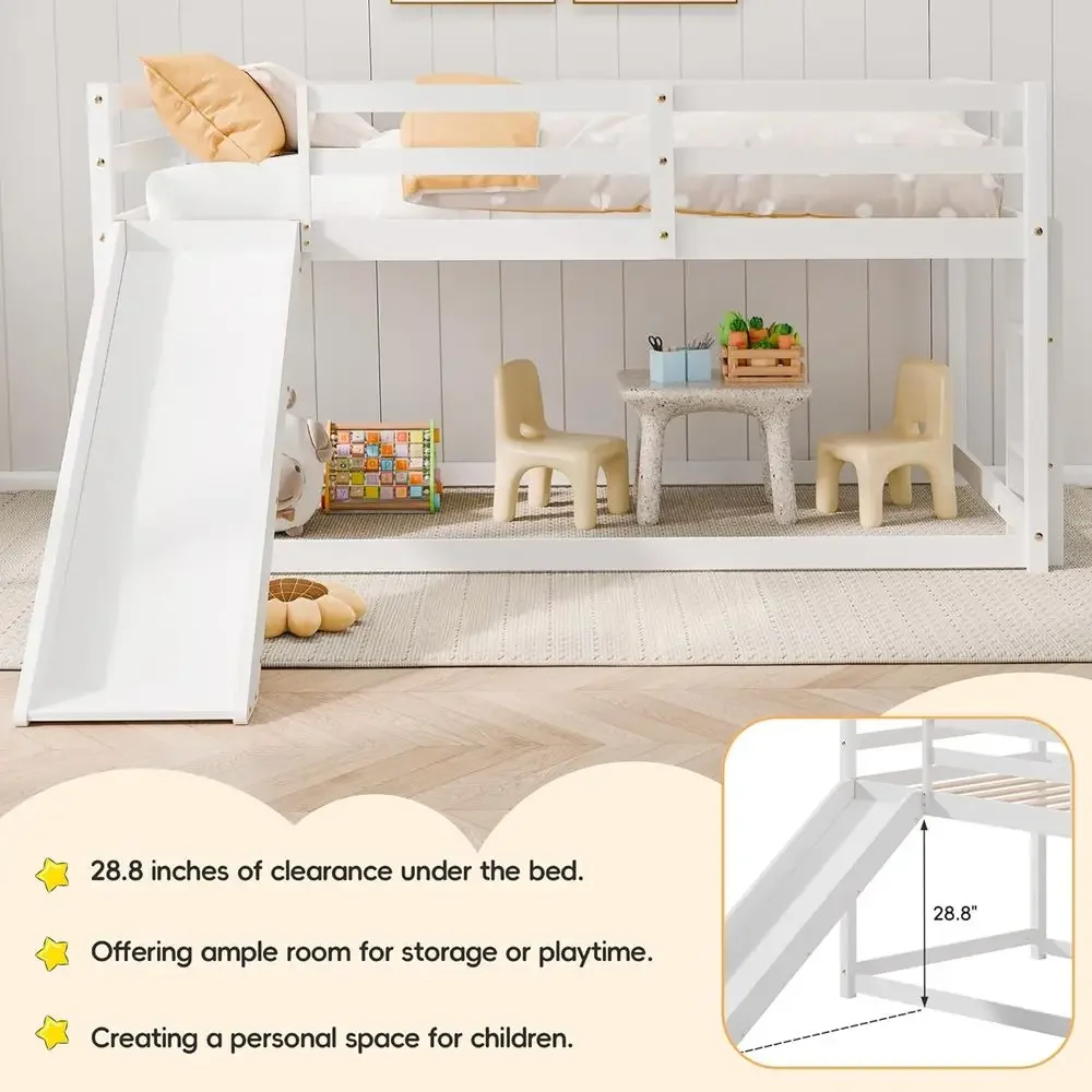 ツインサイズの子供用二段ベッド、スライド、はしご、安全柵、幼 - Bed Rail Toddler のレビューと価格