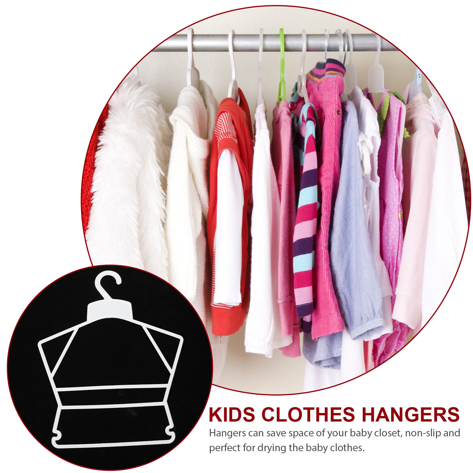丈夫なプラスチック製子供用スーツハンガー 10個入り クロー - Closet Organizer Baby のレビューと価格