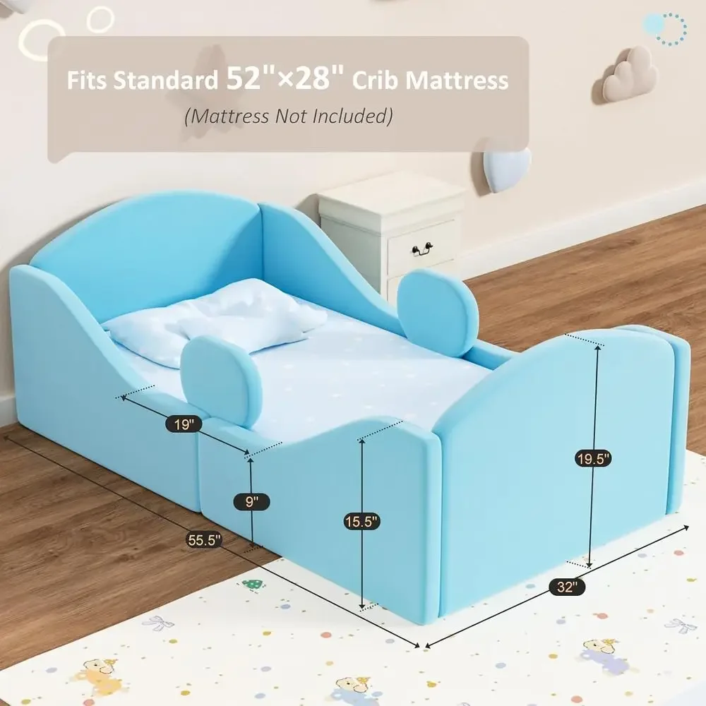 取り外し可能な安全レール付き幼児用ベッド、ベビーベッドサイズ - Bed Rail Toddler のレビューと価格