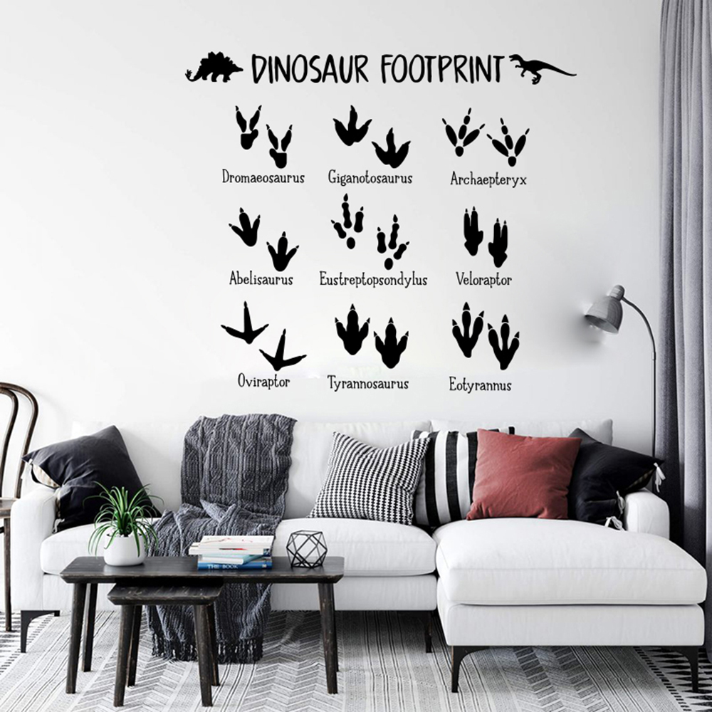 ウォールステッカー恐竜の足のモチーフ,ベビールーム,子供部屋 - Baby Nursery Vinyl Wall Stickers のレビューと価格