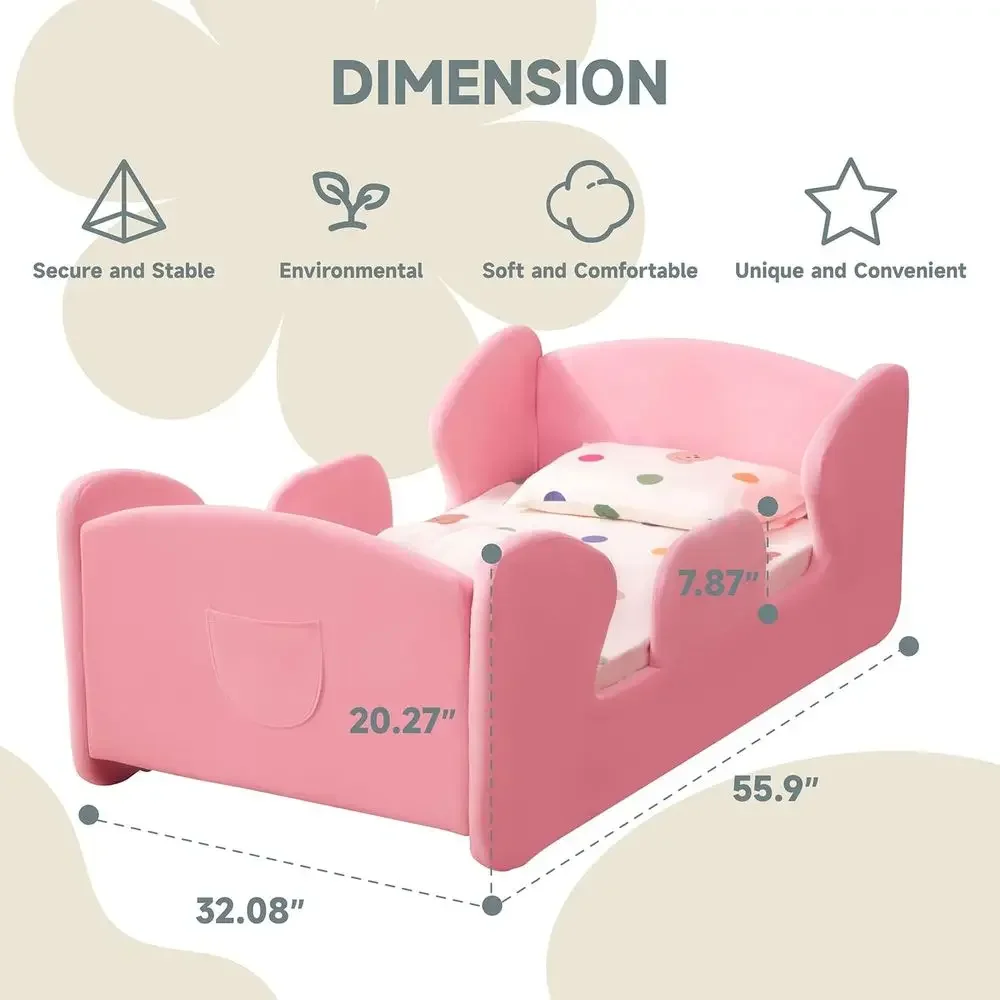 持ち運び可能な幼児用ベッド、取り外し可能な安全柵と収納付き、 - Bed Rail Toddler のレビューと価格