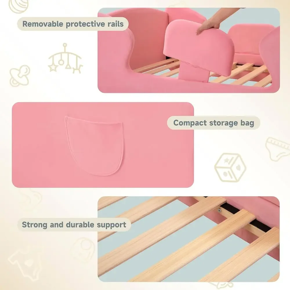 持ち運び可能な幼児用ベッド、取り外し可能な安全柵と収納付き、 - Bed Rail Toddler のレビューと価格