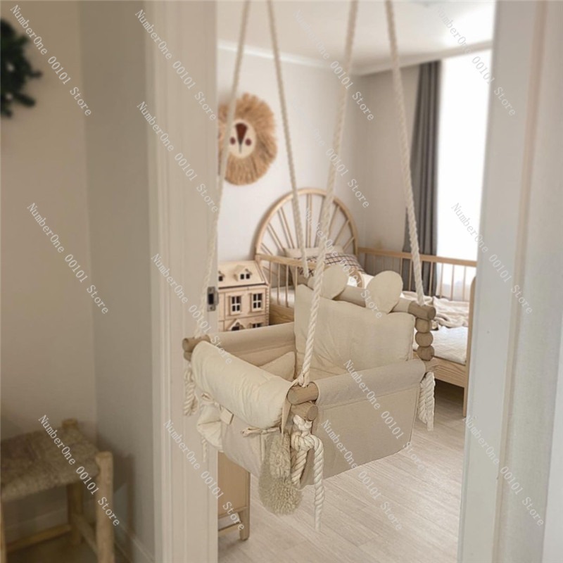 韓国風室内吊り下げ椅子、ベビー＆家庭用スイング、籐製小型バス - Baby Nursery Basket のレビューと価格