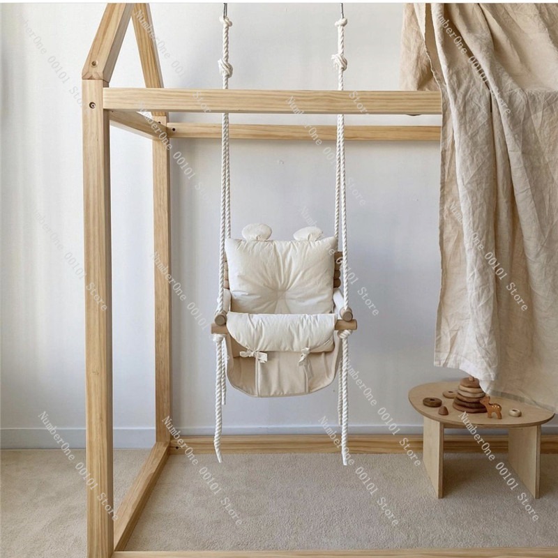 韓国風室内吊り下げ椅子、ベビー＆家庭用スイング、籐製小型バス - Baby Nursery Basket のレビューと価格
