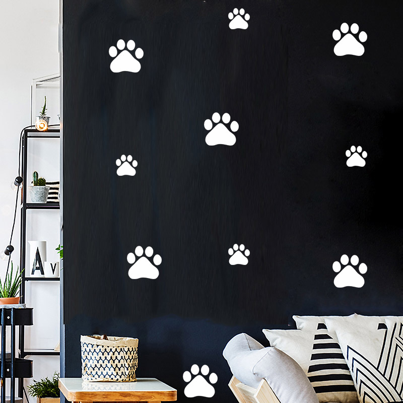 漫画の犬猫ウォーキング足跡壁ステッカー子供の部屋のためペット - Baby Nursery Decals のレビューと価格