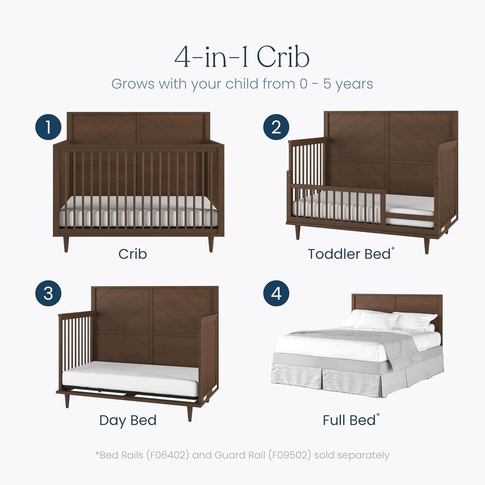 サリーヒルデザイン 4-in-1 変形ベビーベッドセット、ベ - Convertible Crib Set のレビューと価格
