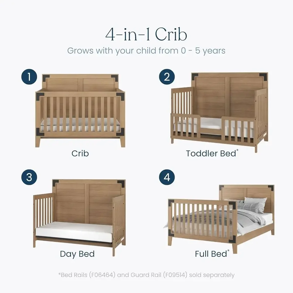 ルーカスデザイン 4-in-1 変形ベビーベッドセット -  - Convertible Crib Set のレビューと価格